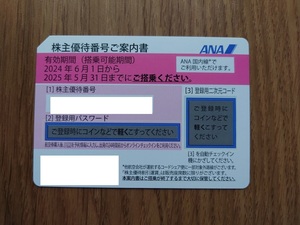 ANA 全日空 株主優待券 1枚 2025年5月31日 番号通知のみ その2