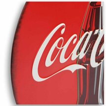 1円 新品 コカ・コーラ 看板 エンボス加工 ラウンドプレート アメリカンインテリア サインプレート_画像4