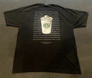 L Vintage 2005 Starbucks coffee スターバックスコーヒー　Tシャツ 企業物Tシャツ 黒 ブラック 