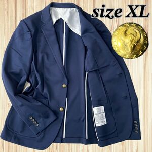 【未使用級】NGAC テーラードジャケット　紺ブレ　金釦　金ボタン　春　夏　2B シングル　メンズ　大きいサイズ　XL LL