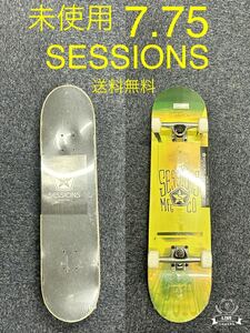 未使用　SESSIONS スケートボード　7.75 YEL