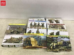 1円〜 同梱不可 ジャンク DRAGON 1/35 U.S.ARMY TANK RIDERS 1944-45、アメリカ陸軍 1/4トン 4×4小型装甲車w/キャリバー50他