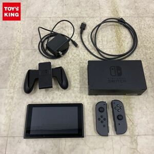 1円〜 動作確認/初期化済 箱無 Nintendo Switch HAC-001(-01) 本体 Joy-Con グレー ドック HDMIケーブル 他