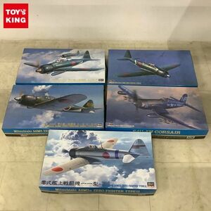 1円〜 ハセガワ 1/48 F4U~5Nコルセア、三菱 A6M5 零式艦上戦闘機 五二型/五二型甲 他