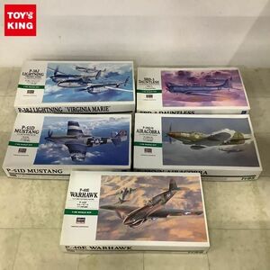 1円〜 ハセガワ 1/48 P-40E ウォーホーク、P-39Q/N エアラコブラ 他