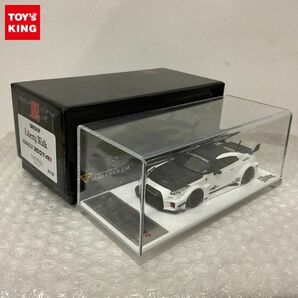 1円〜 破損 メイクアップ アイドロン 1/43 Liberty Walk LB-シルエット WORKS GT 35GT-RR パールホワイト／カーボンの画像1