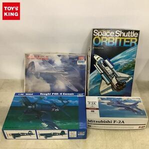 1円〜 タミヤ 1/100 スペースシャトル オービター ハセガワ 1/48 三菱 F-2A レベル ヴォート F4U-4 コルセア 他の画像1