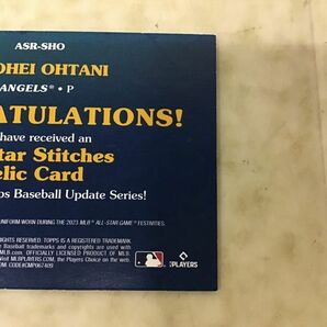 1円〜 topps All-Star Stitches Relic Card from 2023 Topps Baseball Update Series ASR-SHO エンゼルス 大谷翔平 01/50の画像10