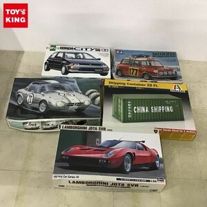 1円〜 ハセガワ 1/24 ランボルギーニ イオタ SVR 1975、タミヤ 1/24 ホンダ・シティGG他