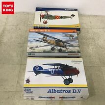 1円〜 エデュアルド 1/48 フォッカー Dr.I、アルバトロス D.II、アルバトロス D.V_画像1