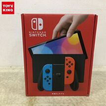 1円〜 動作確認/初期化済 Nintendo Switch 有機ELモデル HEG-001 ネオンブルー/ネオンレッド_画像1