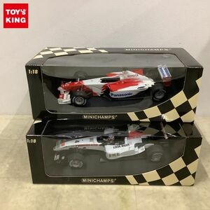 1円〜 ミニチャンプス 1/18 パナソニック トヨタ レーシング F1 Launch Version 2003、B・A・R ホンダ Showcar 2005 T.Sato