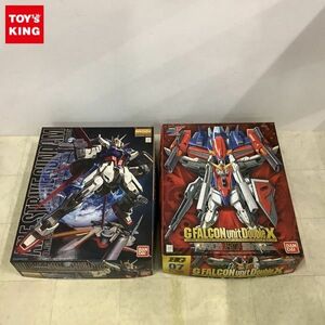 1 jpy ~ Bandai HG 1/100 G Falcon unit double X,MG 1/100e-ru Strike Gundam 