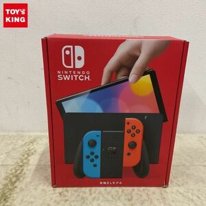 1円〜 動作確認/初期化済 Nintendo Switch 有機ELモデル HEG-001 本体 ネオンブルー ネオンレッド