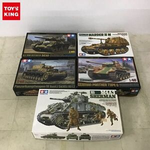 1円〜 タミヤ 1/48他 ドイツV号戦車 パンサーG型、アメリカ M10 駆逐戦車 中期型 等