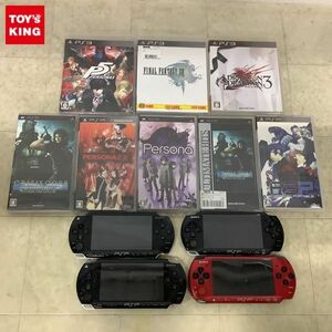 1円〜 訳あり PSP 他 本体 PSP-1000 ピアノブラック、ソフト クライシス コア ファイナルファンタジーVII 等