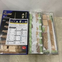 1円〜 ウッディジョー 1/75 木製建築模型 法隆寺 五重の塔 国宝_画像2