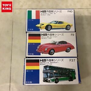 1 jpy ~ blue box Tomica made in Japan Porsche 356 Speedster, Lamborghini Miura SV other 