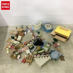 1 иен ~ с некоторыми замечаниями Junk Sylvanian Families bed, фортепьяно, лестница, шоколад заяц, младенец & деревянная лошадь комплект др. 