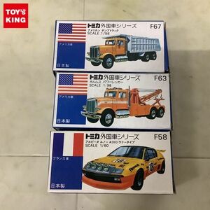 1 иен ~ синий коробка Tomica сделано в Японии american самосвал грузовик, alpine Renault A310 Rally модель др. 