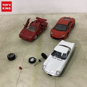 1円〜 訳あり ジャンク ブラーゴ他 1/18 ランボルギーニ カウンタック 1988、ランボルギーニ アヴェンタドール 等