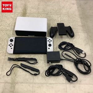 1 jpy ~ operation verification / the first period . settled box less Nintendo Switch have machine EL model HEG-001 white body AC adapter other 