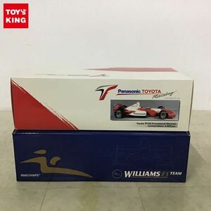 1円〜 ミニチャンプス 1/18 WILLIAMS F1 TEAM ウイリアムズ ランチカー 2000、トヨタ F1 ショーカー 2002