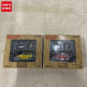 1 иен ~ Tomica Limited Vintage Neo Honda City R 81 год Motocompo есть красный желтый 