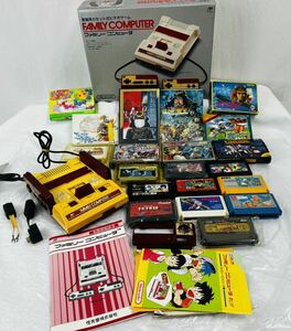 э nintendo Nintendo Famicom body & cassette 19 pcs set in box equipped /2673621/530-71