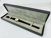 ♪ Christian Dior クリスチャン ディオール 58.121 レディース 腕時計 クォーツ ホワイト文字盤 箱入 /266377/515-54 _画像1