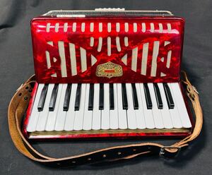 Ψ accordion TOMBO dragonfly No.181 STEEL REDS 30 keyboard red hard case attaching keyboard instruments / 265606 / 517-4