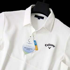 新品 キャロウェイ ゴルフ 鹿の子 半袖 ポロシャツ LL 白 Callaway GOLF シャツ トップス メンズ ウェア ホワイト 春夏 ◆SW1618Cの画像3