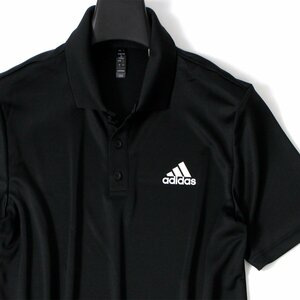 新品 アディダス ゴルフにお勧め 半袖 ポロシャツ L 春夏 adidas GOLF ストレッチ シャツ スポーツ ウェア メンズ サマー 黒 ◆CC2283A