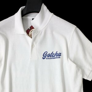 新品 ガッチャ ゴルフ VORTEX 半袖 ポロシャツ L 春夏 GOTCHA GOLF シャツ グラデーション ラメプリント メンズ ウェア 白 ◆CC2256Aの画像3