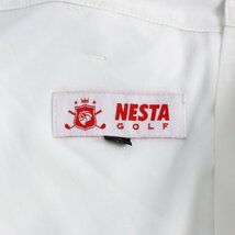 新品 NESTA ネスタ ゴルフ 4WAY ストレッチ パンツ L 春夏 GOLF エンボス 総柄 ボトムス ゴルフウェア メンズ 吸水速乾 刺繍 白 ◆SL712B_画像10