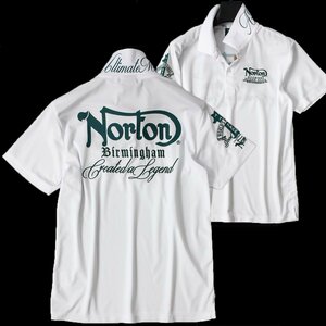 新品 Norton ノートン ゴルフ 鹿の子 半袖 ポロシャツ XL 春夏 GOLF シャツ 吸水速乾 UVカット ロゴ刺繍 メンズ ウェア ◆CG2302B