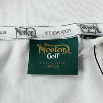 新品 Norton ノートン ゴルフ 鹿の子 半袖 ポロシャツ XL 春夏 GOLF シャツ 吸水速乾 UVカット ロゴ刺繍 メンズ ウェア ◆CG2302B_画像9