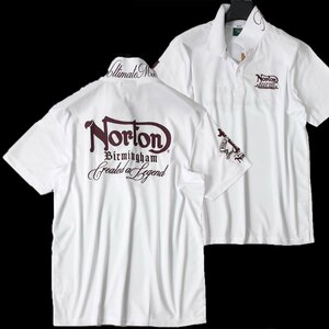  новый товар Norton Norton Golf олень. . рубашка-поло с коротким рукавом XXL весна лето GOLF рубашка . вода скорость .UV cut Logo вышивка мужской одежда *CG2319A