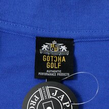 新品 ガッチャ ゴルフ VORTEX 半袖 ポロシャツ XL 春夏 GOTCHA GOLF シャツ グラデーション ラメプリント メンズ ウェア 青 ◆CG2320A_画像9