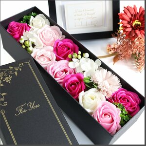 Art hand Auction New Soap Flowers that never wither, Soap Flowers, Long Box, Soap Scent, 32cm, Flower Gift, Artificial Flower, Present, Gift ◆Bnar018, Handcraft, Handicrafts, Art Flower, Pressed flowers, Pressed flowers