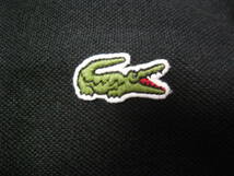 LACOSTE ラコステ 胸刺繍ロゴ カノコ 鹿の子ポロシャツ 黒 ブラック メンズ3(JPメンズM)_画像8