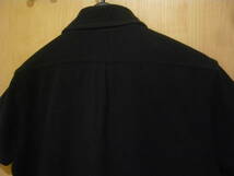 BURBERRY バーバリーブラックレーベル デュエボットーニ ボタンダウン 鹿の子ポロシャツ カノコ 黒 ブラック メンズ2(S)状態良_画像6