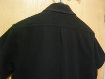 BURBERRY バーバリーブラックレーベル デュエボットーニ ボタンダウン 鹿の子ポロシャツ カノコ 黒 ブラック メンズ2(S)状態良_画像7