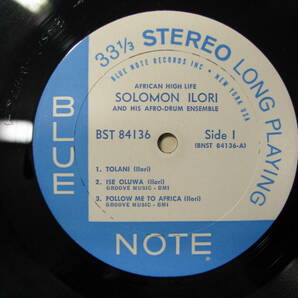 LP レコード SOLOMON ILORI AND HIS AFRO-DRUM ENSEMBLE / VAN GELDER刻印 / BLUE NOTEの画像4