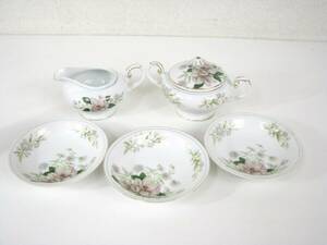 昭和レトロ　yamaka　china　クリーマー　シュガーポット　小皿　山加商店