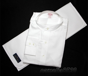 BROOKS BROTHERS ブルックスブラザーズ MADISON 長袖シャツ ホワイト 16.5 / 35 サイズ XL マレーシア製 未使用 取り外し可能な襟が3枚付
