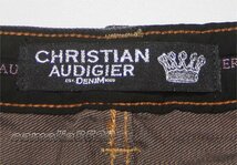 クリスチャンオードジェー Christian Audigier デニム ジーンズ ストレートフィット ネイビーグレー W27 ウエスト73cm 新品 展示品 _画像2