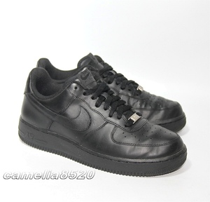 ナイキ エアフォースワン ロウ 315122-001 08年製 希少 ブラック / ブラック US9 27cm 中古 美品 NIKE AIR FORCE 1 07