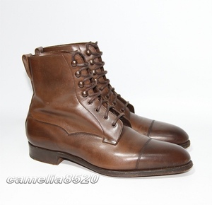  Edward Green goal way race up boots tea color Brown car f leather 6.5 size approximately 25cm Britain made beautiful goods EDWARD GREEN GALWAY