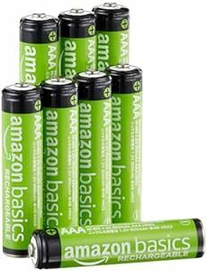 Amazonベーシック 充電池 充電式ニッケル水素電池 単4形8個セット (最小容量800mAh、約1000回使用可能
